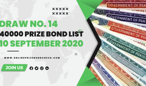 40000 Premium Prize Bond List-10 September 2020