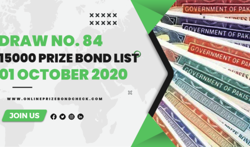 15000 Prize Bond List - 01 October 2020
