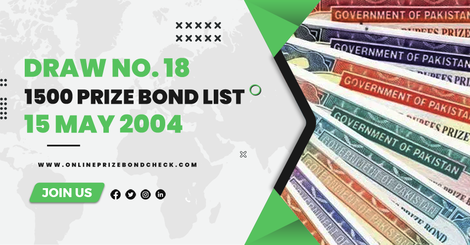 1500 Prize Bond List - 15 May 2004