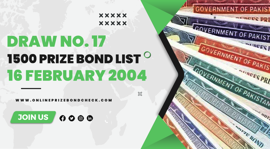 1500 Prize Bond List - 16 February 2004