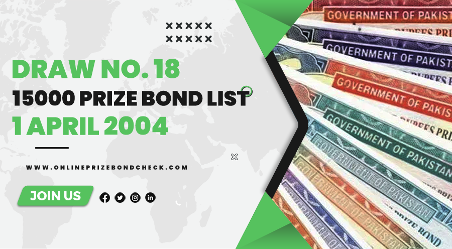 15000 Prize Bond List - 1 April 2004
