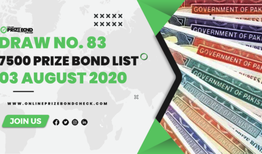 7500 Prize Bond List - 03 August 2020