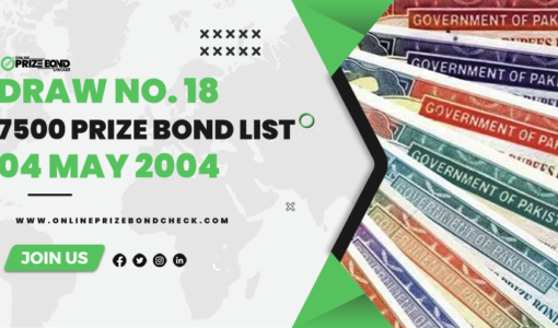 7500 Prize Bond List - 04 May 2004