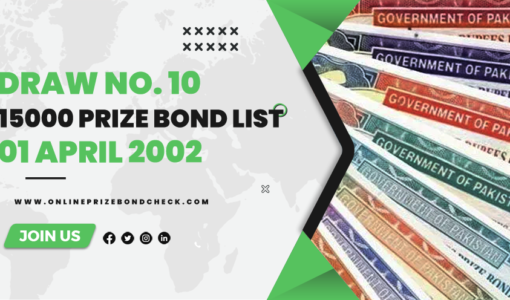 15000 Prize Bond List - 01 April 2002