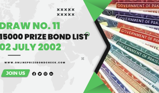 15000 Prize Bond List - 02 July 2002