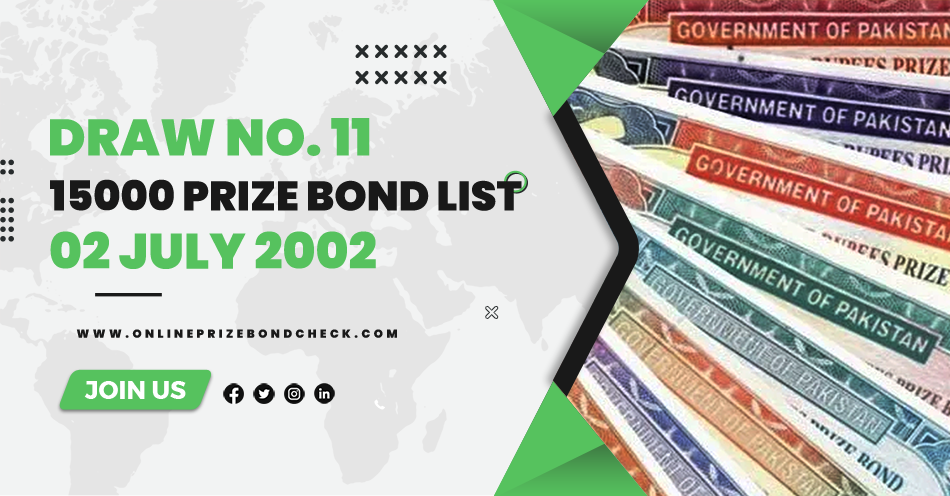 15000 Prize Bond List - 02 July 2002