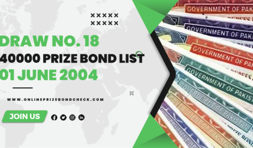 40000 Premium Prize Bond List-01 June 2004