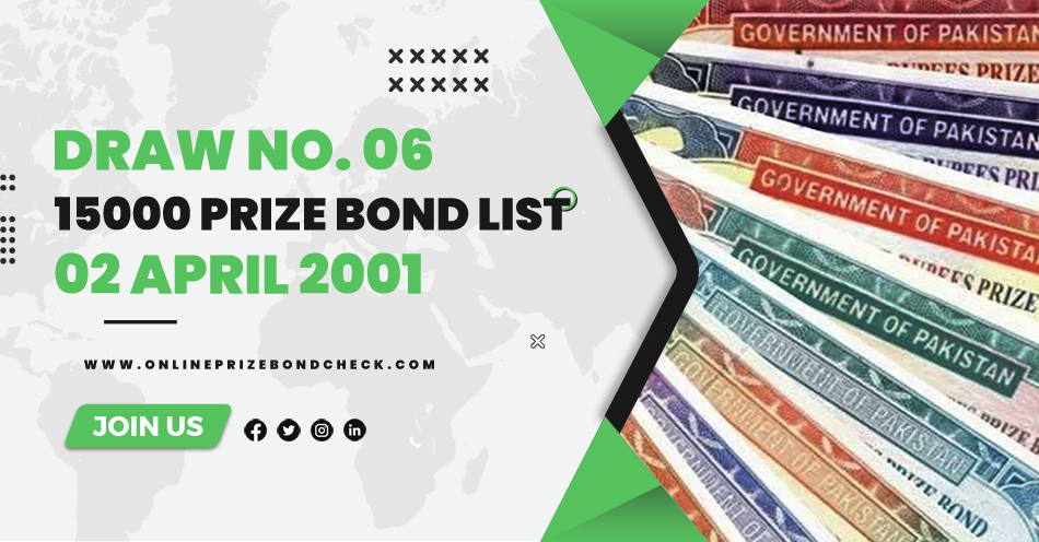 1500 Prize Bond List - 02 April 2001