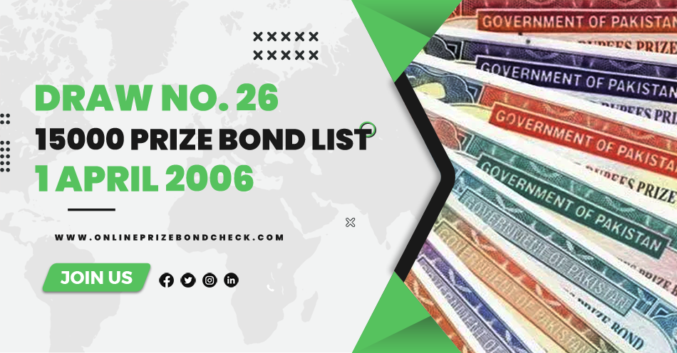 15000 Prize Bond List - 1 April 2006