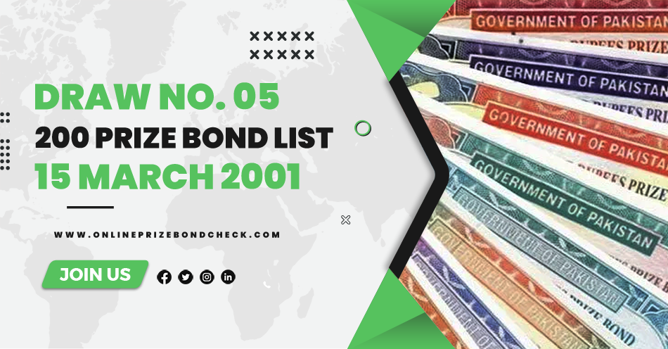 200 Prize Bond List - 15 March 2001