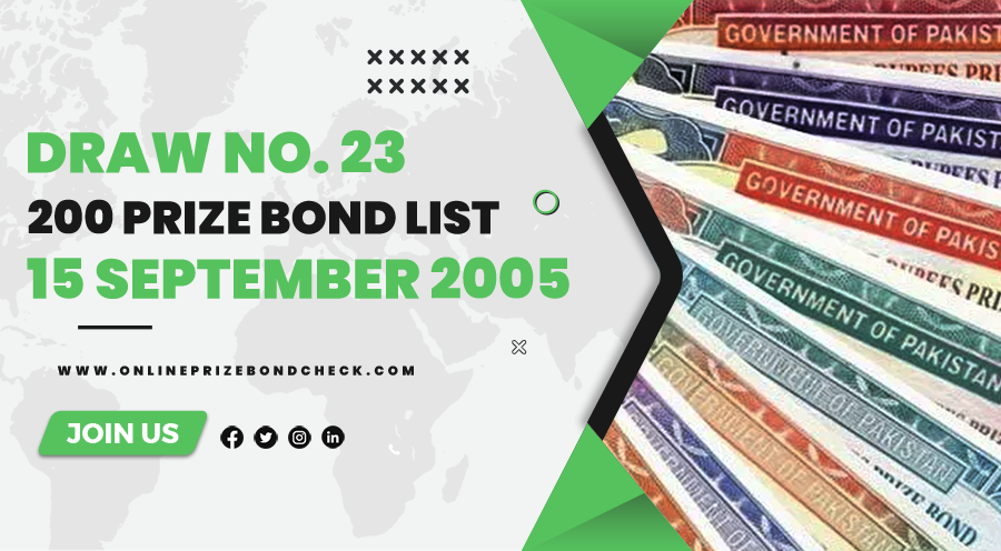 200 Prize Bond List - 15 September 2005