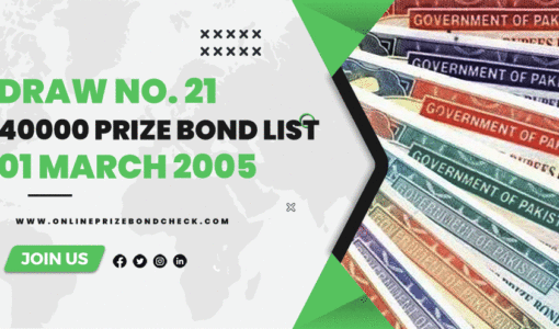 40000 Premium Prize Bond List- 01 March 2005