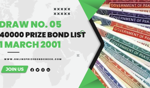 40000 Prize Bond List - 1 March 2001