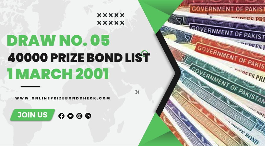 40000 Prize Bond List - 1 March 2001