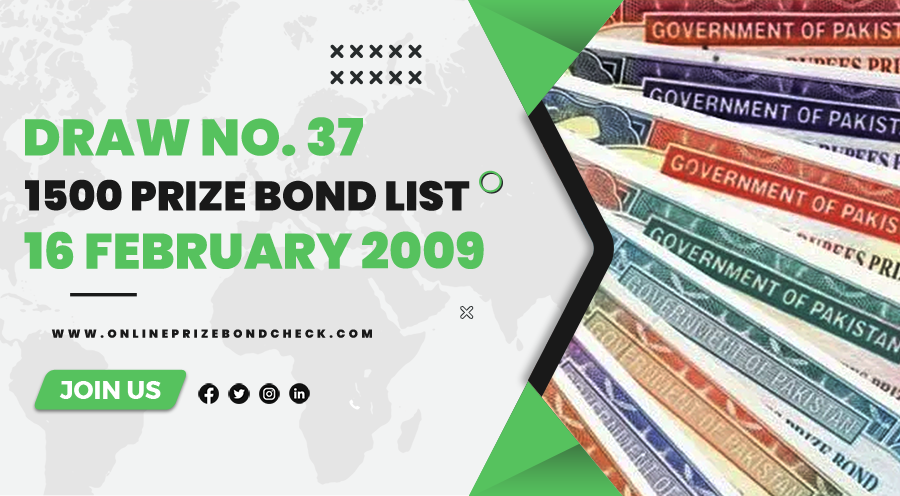 1500 Prize Bond List - 16 February 2009