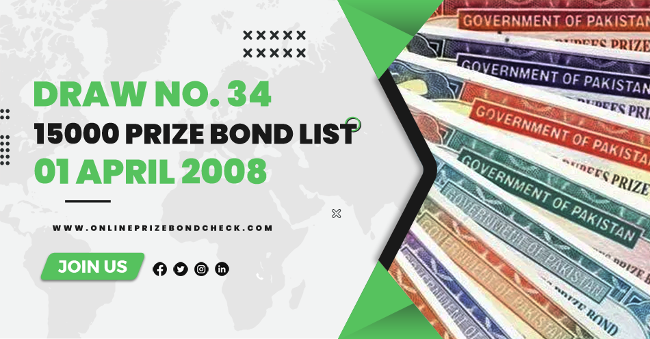 15000 Prize Bond List - 01 April 2008