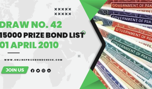 15000 Prize Bond List - 01 April 2010