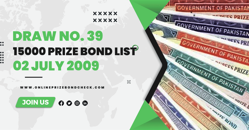 15000 Prize Bond List - 01 October 2009
