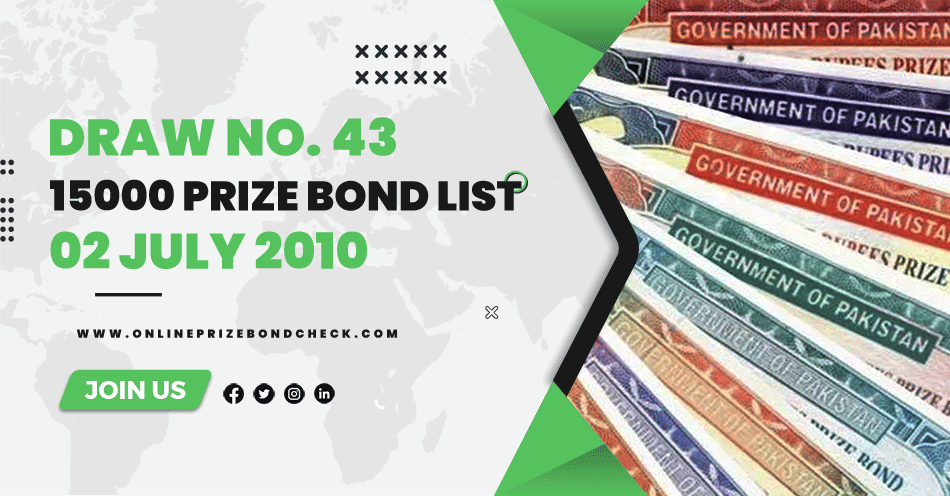 15000 Prize Bond List - 02 July 2010