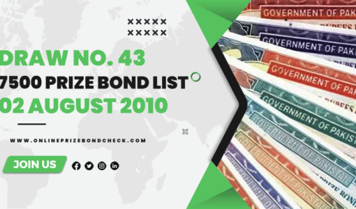 7500 Prize Bond List- 02 August 2010