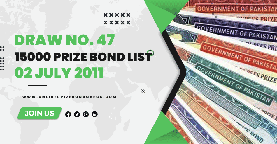 15000 Prize Bond List - 02 July 2011