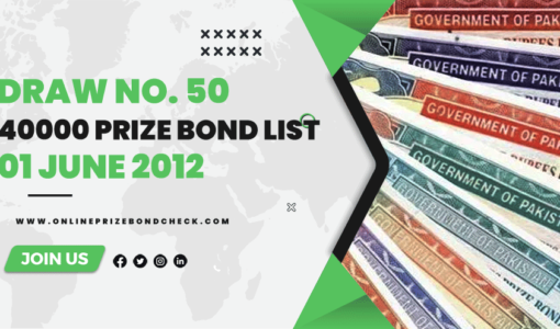 40000 Prize Bond List - 01 June 2012