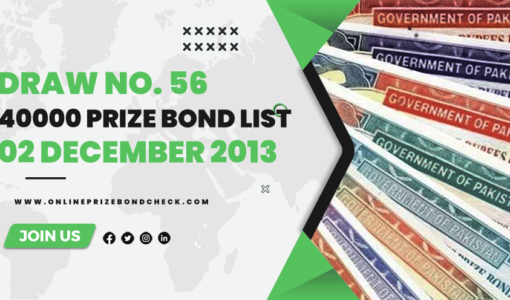 40000 Prize Bond List - 02 December 2013