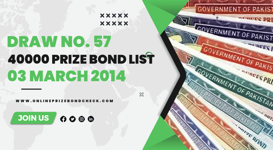 40000 Prize Bond List - 03 March 2014