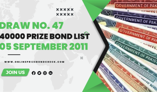 40000 Prize Bond List - 05 September 2011