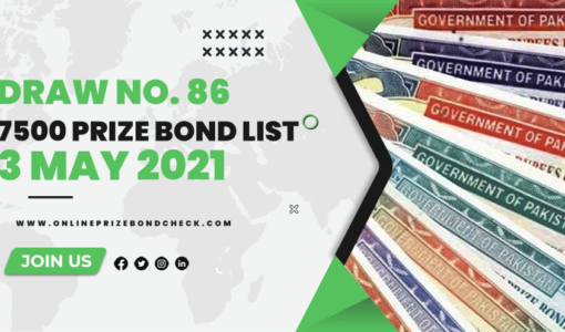 7500 Prize Bond List 3-may-2021