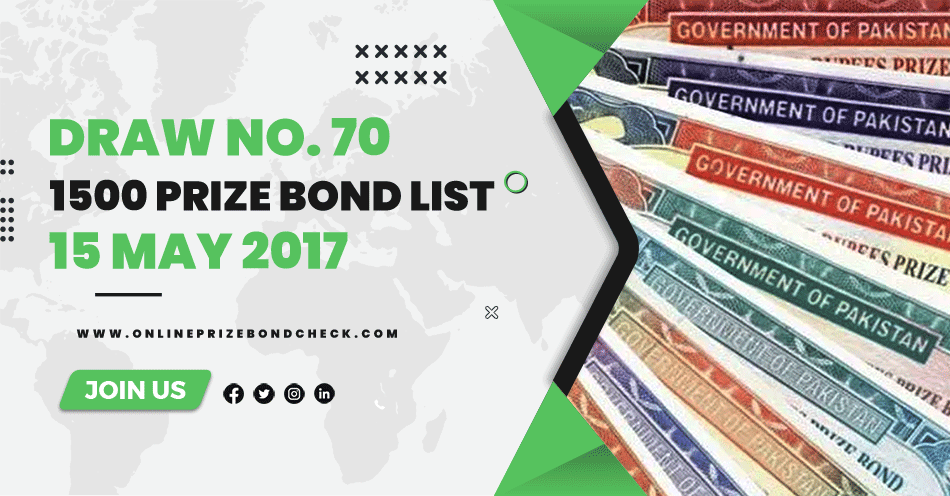 1500 Prize Bond List - 15 May 2017