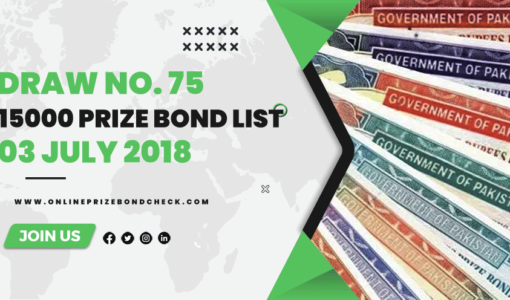 15000 Prize Bond List - 03 July 2018