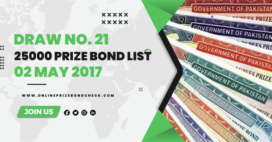 25000 Prize Bond List- 02 May 2017