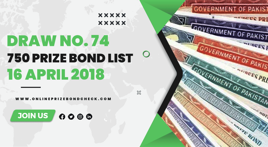 750 Prize Bond List - 16 April 2018