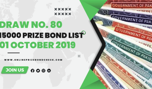 15000 Prize Bond List - 01 October 2019