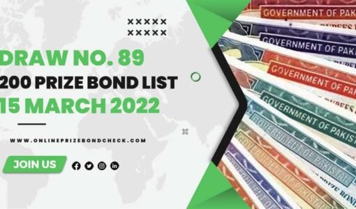 200 Prizebond list 15 March 2022