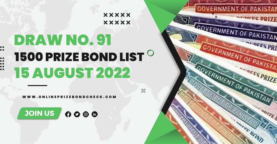 1500 Prizebond list 15 August 2022