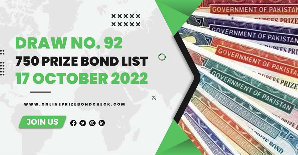 750 Prizebond list 17 October 2022